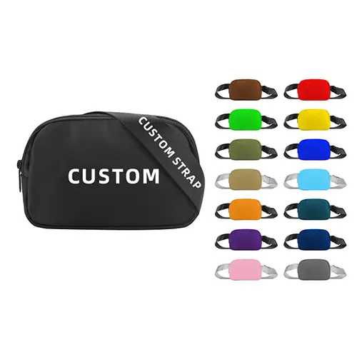  Customizable Multi-Color Compact Waist Bag with Adjustable Strap